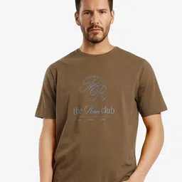 RARE RABBIT Men Typography Printed Round Neck Cotton T-shirt-picture-49
