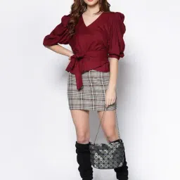 Sera Maroon Regular Fit Top image 4