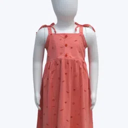 ZACH &KIKI Girls Pink Cotton Printed Dress-image-39