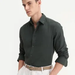 Rare Rabbit Green Cotton Regular Fit Solid Shirt-picture-28