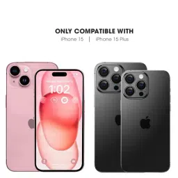 Gripp 2In1 Focal Camera Lens Protector for Iphone 15 & Iphone 15 Plus - Light Pink image 2