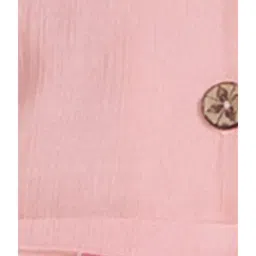 Peppermint Kids Peach Solid Dress image 5