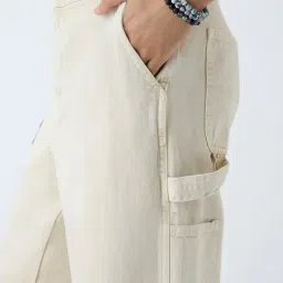 nuon men Nuon by Westside Beige Relaxed-Fit Mid-Rise Jeans image 4