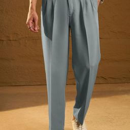 DENNISON Men Relaxed Loose Fit Pleated Trousers-picture-3