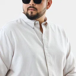 Snitch Men Vertical Striped Button-Down Collar Pure Cotton Casual Shirt image 3