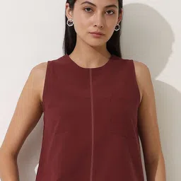 Pink Fort Round-Neck Sleeveless Top With Skirt Co-Ords image 5