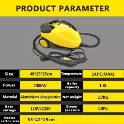 Autozcrave Handheld Steam Cleaner Steamer 1500 W Up to 4 Bar Yellow & Black, ASC01 image 5