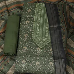 Meena Bazaar Printed Art Silk Unstitched Dress Material-picture-31