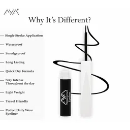 AYA Set Of 4 Long-Lasting Waterproof Liquid Eyeliner - 5ml Each - Kohl Black - Mint Green image 3