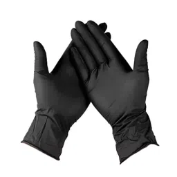 ETS Hand Pro Examination Nitrile Gloves Black Color M Size, ‎NM_6GM_Black (Pack of 600 pcs)-image-0