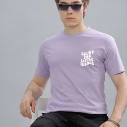 FALTU.CO Men Typography Printed Round Neck Pure Cotton Oversized T-shirt image 4