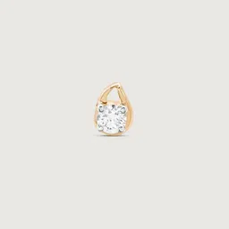 Mia by Tanishq Women 14 KT Gold Paisley Drop Diamond Nose Pin - 0.245 g-image-16