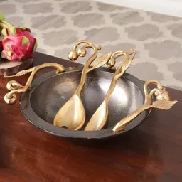 De Maison Decor Cherry Vine Gold Decorative Bowl-image-39