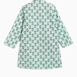 Campana Boys Floral Printed Regular Pure Cotton Kurta with Pyjamas image 3