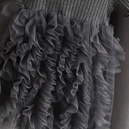 Xsole Girls Ruffles flared Sleeve Fit & Flare Midi Dress image 2