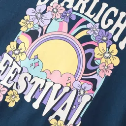 Cucumber Sinker Half Sleeves T-Shirt Festival Print - Blue image 3