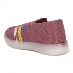 Lil Lollipop Mesh Detailed Slip On LED Shoes - Mauve image 4