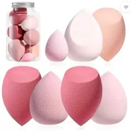 jollity 7 pink puff for Liquid, Cream & Powder, Multi-colored with 1 Mini Makeup Sponge-picture-42