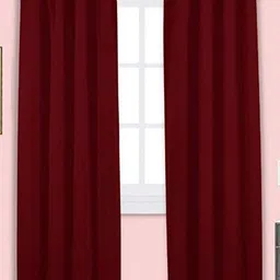 Parda Online Maroon 2 Pcs Black Out Door Curtain-picture-13