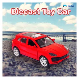 Bunie Realistic Small Size Die Cast Metal Car Toy for Kids  Red image 5