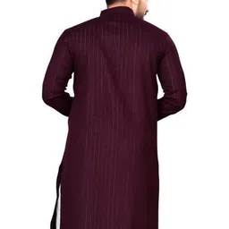 Krudha Creations Men Striped Thread Work Kurta image 3