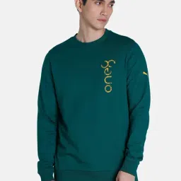 Puma Varsity Green Slim Fit Printed Sweatshirt-picture-30