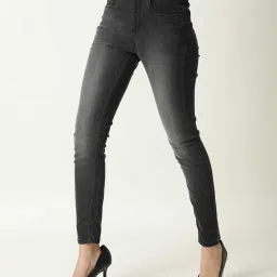 RAREISM Grey Cotton Blend Solid Jeans image 3