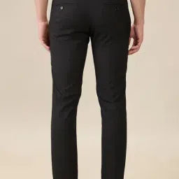 Raymond Black Polyviscose Slim Fit Checked Formal Trosuers image 2