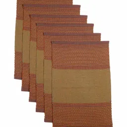 Fabindia Mirania Green Cotton Woven Table Mat - Set of 6 image 3