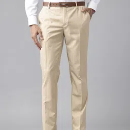 Arrow Men Pinstripe Tapered Fit Formal Trousers-picture-18