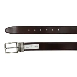 TOMMY HILFIGER Navy Leather Reversible Belt For Men image 3