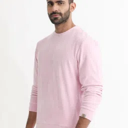 Rare Rabbit Pink Relaxed Fit Solid Sweatshirt image 3