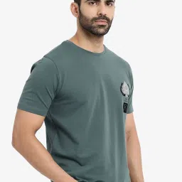 Rare Rabbit Teal Regular Fit Graphic T-Shirt image 3