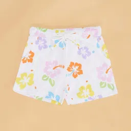 Pantaloons Junior Kids Whisper White Cotton Printed Shorts image 3