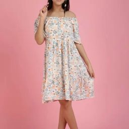 Lil Tomatoes Kids Multicolor Floral Print Dress-picture-11