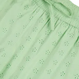 Gini & Jony Kids Green Embroidered Culottes image 3