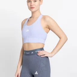 adidas Purple RUN PKT MS Sports Bra image 3