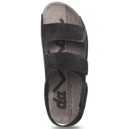 Da Vinchi by Metro Men's Black Back Strap Sandals image 3