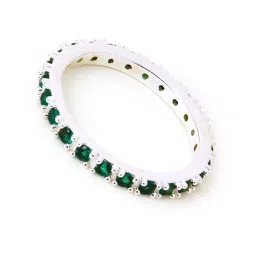 Accessorize London Sterling Silver Stone Ring Green image 3