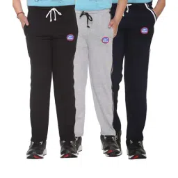 Vimal Jonney Kids Multicolor Mid Rise Trackpants - Pack of 3-image-70