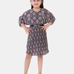 poplins Kids Black Cotton Printed Dress-picture-24