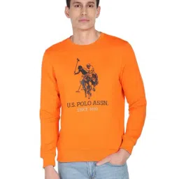 U.S. Polo Assn. Orange Regular Fit Printed SweatShirt-image-49