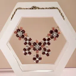 SOHI Gold Plated Designer Stone Necklace For Women-image-39