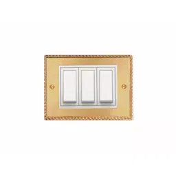 Anchor Roma Classic Gold 12M Solid Metal Plate With White Frame 21930GD image 1