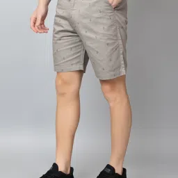 Club York Grey Regular Fit Printed Short image 3