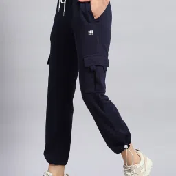 Rock.it Navy Cotton Regular Fit Trackpants image 3