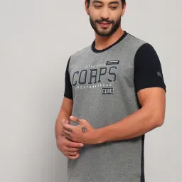 Cantabil Grey Regular Fit Printed T-Shirt image 3