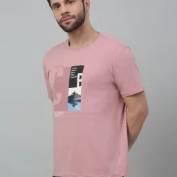 Cantabil Pink Regular Fit Printed T-Shirt image 3
