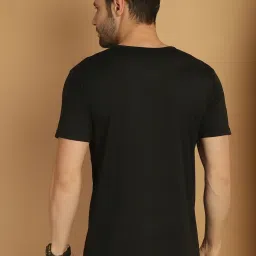 Vimal Jonney Black & Grey Regular Fit Printed T-Shirt image 3