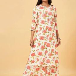 Rangmanch by Pantaloons Off-White Printed A Line Kurta-picture-34
